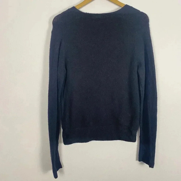 Madewell Alpaca Wool Black Faux Wrap Sweater - Picture 8 of 9